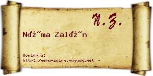 Néma Zalán névjegykártya