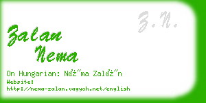 zalan nema business card